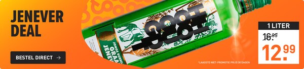 jenever deal: 1 liter hooghoudt jenever van &euro;16,99 nu voor slechts &euro;12,99